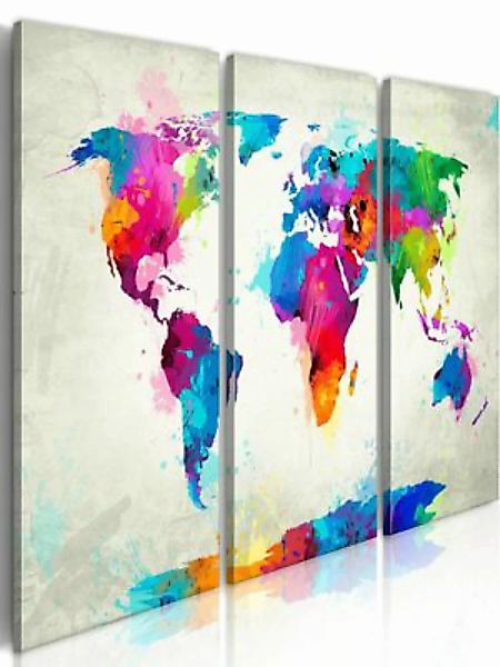 artgeist Wandbild World Map: An Explosion of Colors mehrfarbig Gr. 60 x 40 günstig online kaufen
