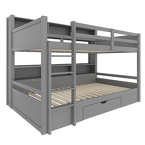 SOFTWEARY Etagenbett mit 2 Schlafgelegenheiten und Lattenrost (90x200 cm), günstig online kaufen