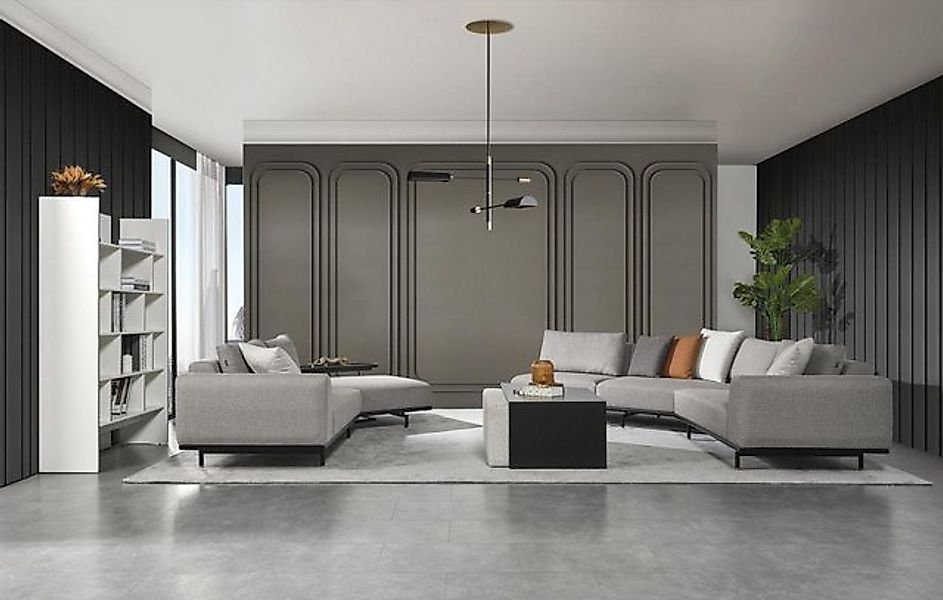 Xlmoebel Ecksofa Sofagarnitur Polstermöbel Wohnzimmer Textil Luxus U-Form B günstig online kaufen