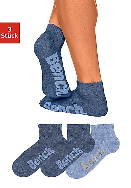 Bench. Kurzsocken, (Packung, 3 Paar), mit bequemen Rippbündchen günstig online kaufen