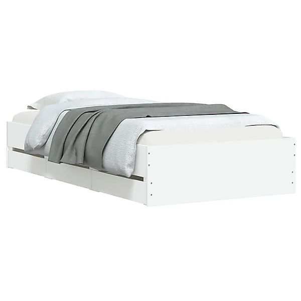 vidaXL Bettgestell mit Schubladen Weiß 100x200 cm Holzwerkstoff 3207287 günstig online kaufen