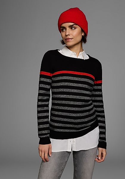 AJC Strickpullover mit modischen Kontraststreifen günstig online kaufen