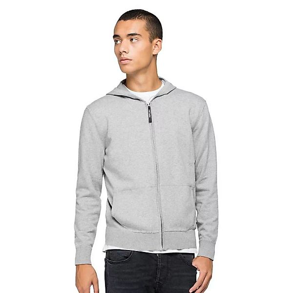 Replay Hyperflex Sweatshirt Mit Reißverschluss S Grey Melange günstig online kaufen