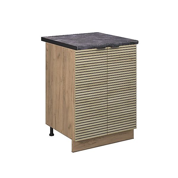 Vicco Küchenunterschrank Fame-Line Küchenkommode Eiche Paneel 60 cm AP Anth günstig online kaufen