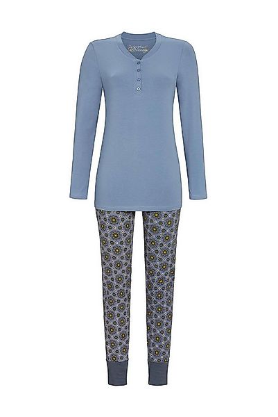 Ringella Pyjama mit langer Knopfleiste und gemusterter Hose (2 tlg) günstig online kaufen