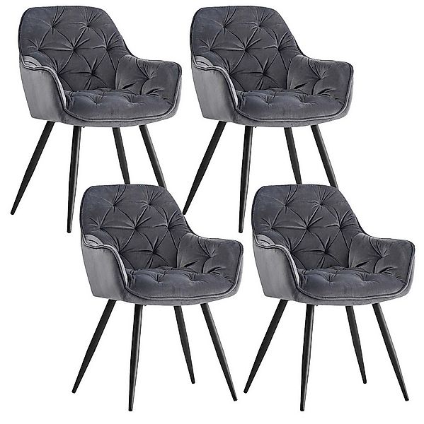 JYMTOM Esszimmerstuhl mit dickem Samtstoff gepolsterter Sitz, Armlehnen und günstig online kaufen