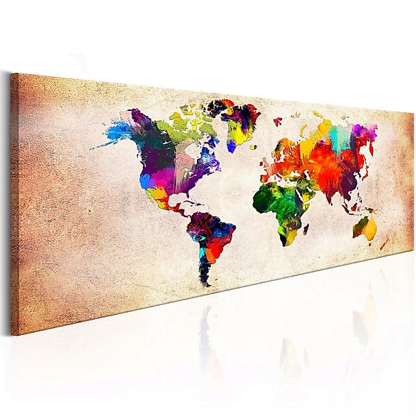 Wandbild - World Map: Colourful Ramble günstig online kaufen
