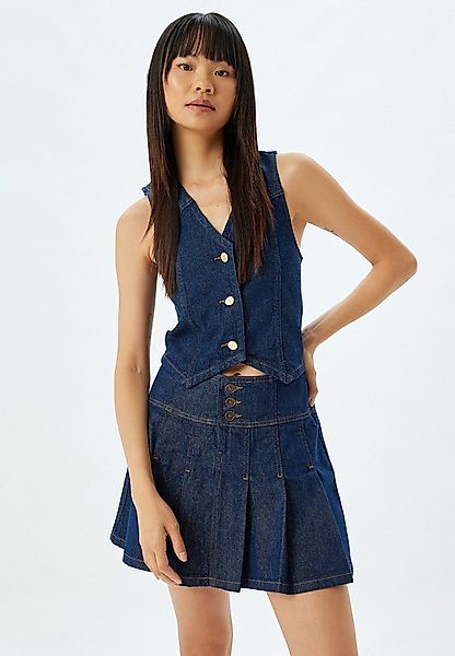 Koton Jeansweste V-Kragen Denim günstig online kaufen
