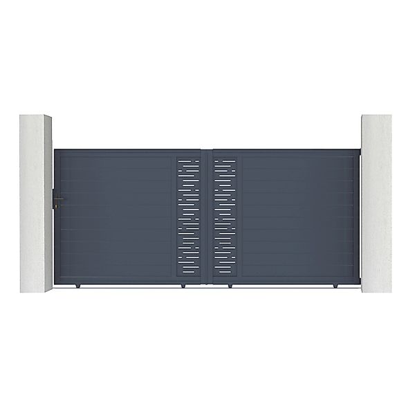 Casanoov Schiebetor 4M Arlberg H 180Cm & Gartentür 1M Arlberg H 180Cm Alumi günstig online kaufen
