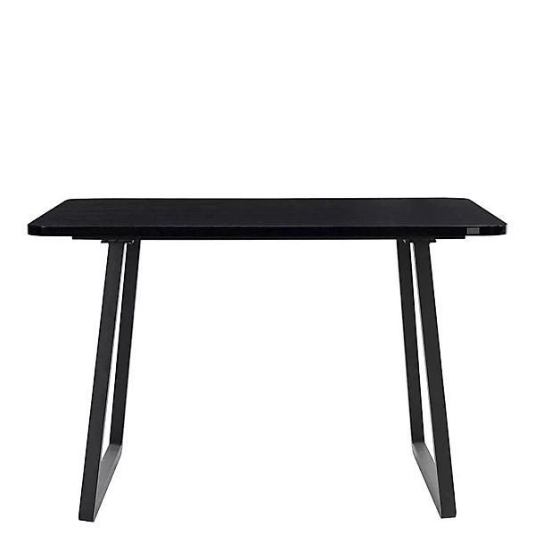Küchen Tisch mit Metall Bügelgestell Schwarz günstig online kaufen