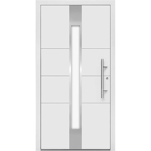 Aluminium-Haustür Moderno M560/B 110 cm x 210 cm Weiß Anschlag Rechts günstig online kaufen