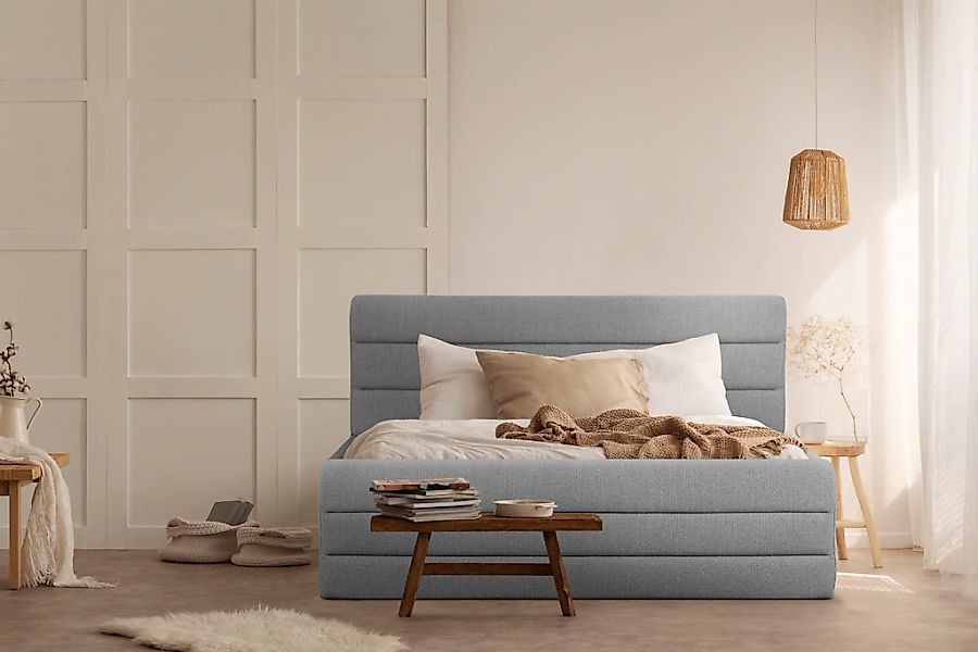 Home affaire Polsterbett "Merrit" Quernaht im Kopf- und Fußteil, in 5 Breit günstig online kaufen