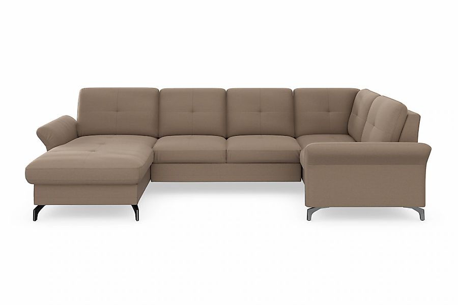 Home affaire Wohnlandschaft "Calando U-Form" wahlweise mit Bettfunktion, Be günstig online kaufen