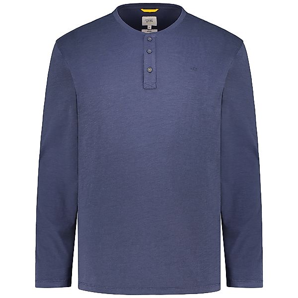 camel active Longsleeve mit Serafinokragen Farbe dunkelblau Größe: 3XL günstig online kaufen