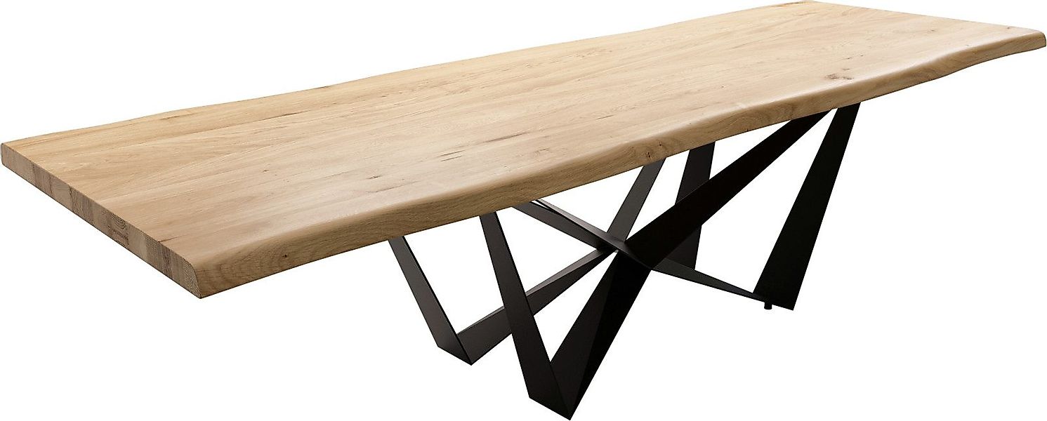 DELIFE Esstisch Edge, Eiche Natur 300x100 günstig online kaufen