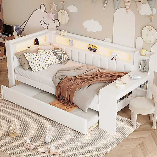 Flieks Daybett, Polsterbett 90x200cm mit Ausziehbett günstig online kaufen