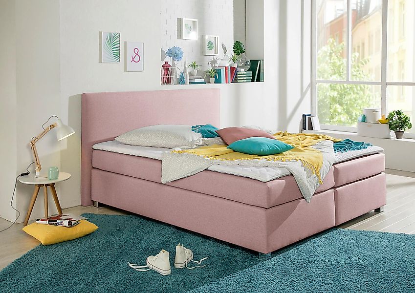 Home affaire Boxspringbett "Eliana" inkl. Topper, in 4 Breiten, 3 Matratzen günstig online kaufen