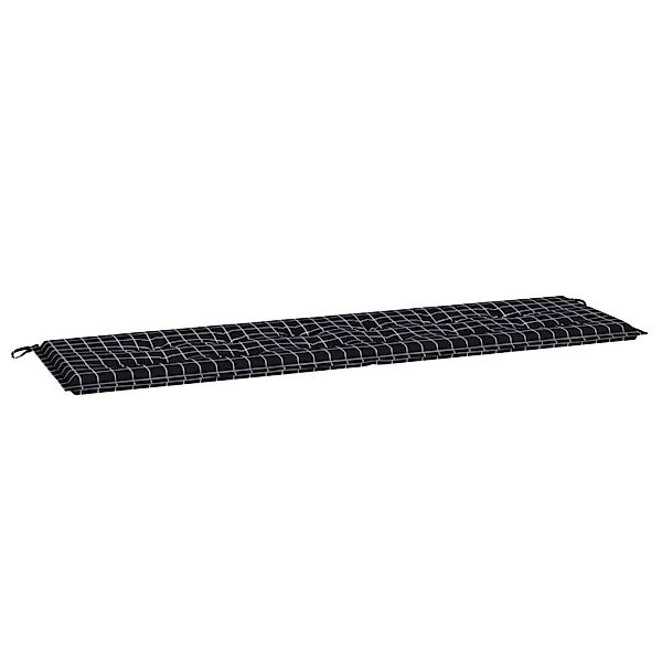vidaXL Gartenbank-Kissen Plaid Schwarz 180 x 50 x 4 cm Oxford Stoff 361180 günstig online kaufen