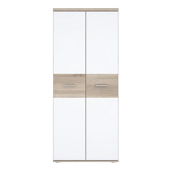 PREISBRECHER Kleiderschrank WINNIE in Sonoma Eiche / Weiss - 79,9x188,6x52, günstig online kaufen