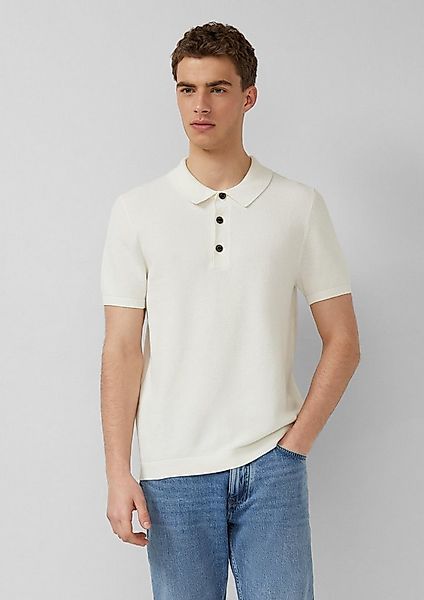 s.Oliver Kurzarmpullover Strickpullover Strukturiertes Strick-Poloshirt günstig online kaufen