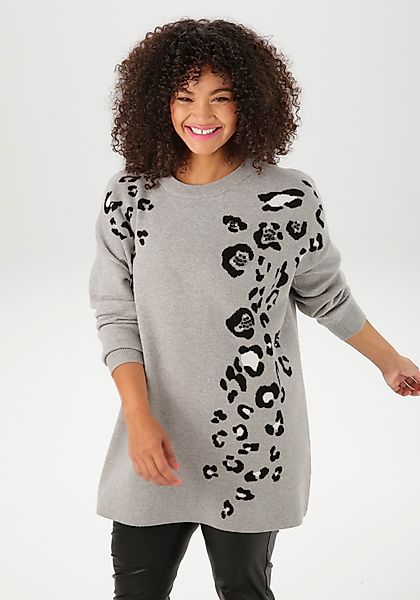 Aniston PLUS Strickpullover, mit Animal-Deatils und Perlen - NEUE KOLLEKTIO günstig online kaufen