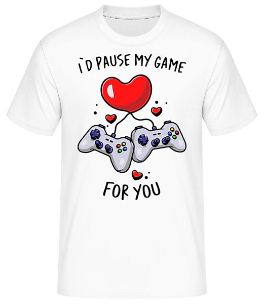 I'd Pause My Game · Männer Basic T-Shirt günstig online kaufen