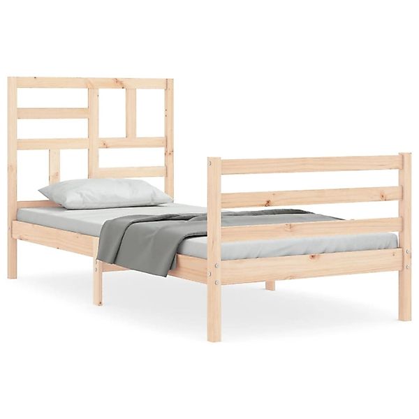 vidaXL Massivholzbett mit Kopfteil 90x200 cm 3194881 günstig online kaufen