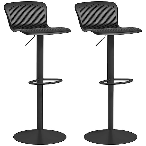 HOMCOM Set mit 2 Barhockern, höhenverstellbare Barhocker mit drehbarer Sitz günstig online kaufen