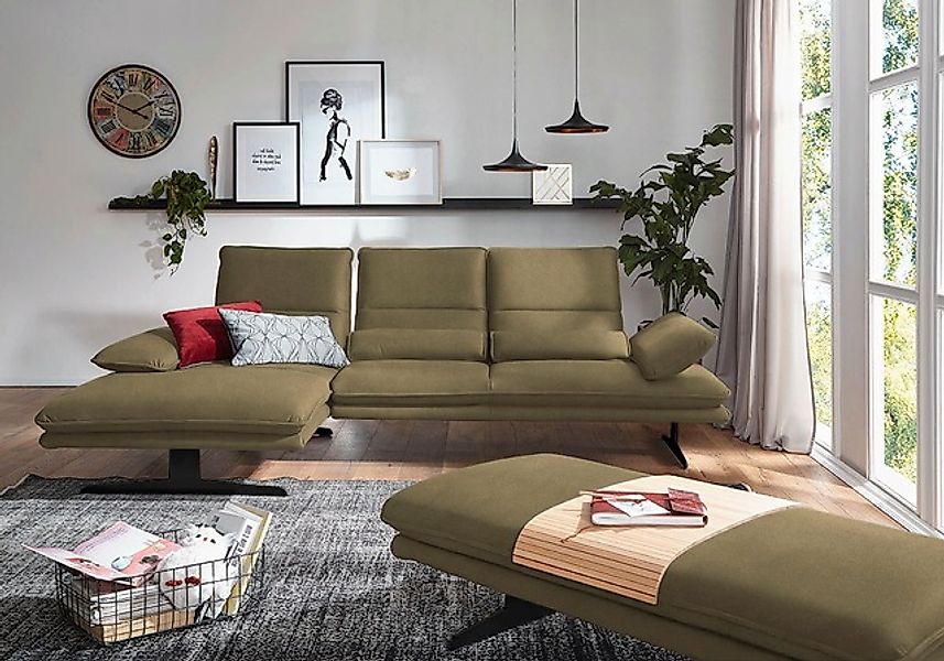 W.SCHILLIG Ecksofa »broadway, Designsofa mit tollem Sitzkomfort«, Sitztiefe günstig online kaufen