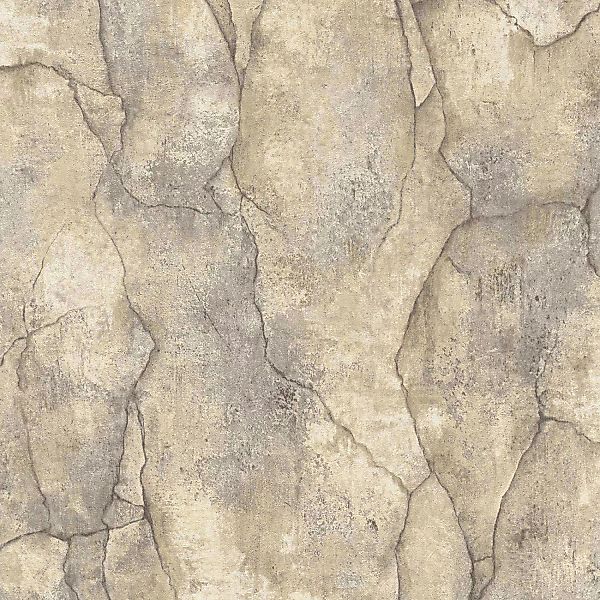 Bricoflor Stein Tapete im Used Look Braune Vliestapete in Marmor Steinoptik günstig online kaufen