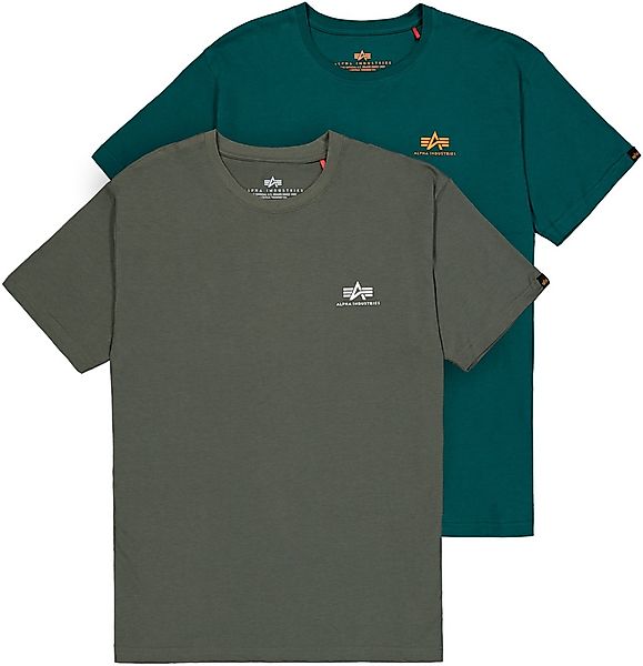 Alpha Industries Rundhalsshirt "Basic T Small Logo 2 Pack" Set, 2 Stk. tlg. günstig online kaufen