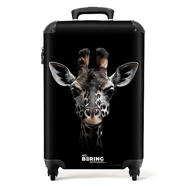 NoBoringSuitcases.com© Hartschalen-Trolley Giraffe Nahaufnahme mit schwarze günstig online kaufen