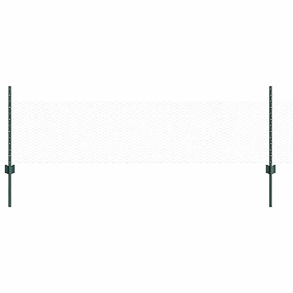 vidaXL Zaun mit Pfosten Grün 0,5 x 10 m Stahl und PVC 3336669 günstig online kaufen