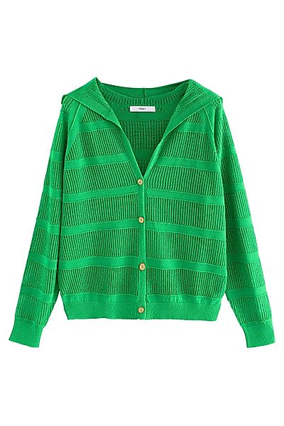 Next Strickjacke Leichte Kapuzen-Strickjacke mit Meshmuster günstig online kaufen
