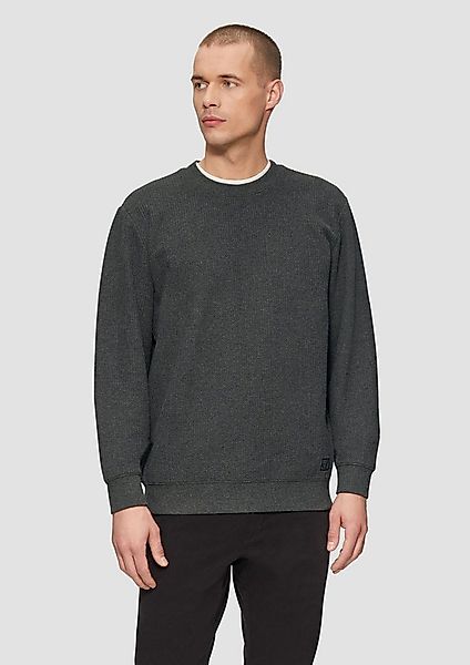 s.Oliver Sweatshirt Sweatshirt Sweatshirt aus Jacquard in Strick-Optik günstig online kaufen