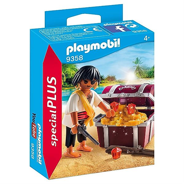 Playmobil® 9358 Pirat mit Schatzkiste Konstruktions-Spielset günstig online kaufen