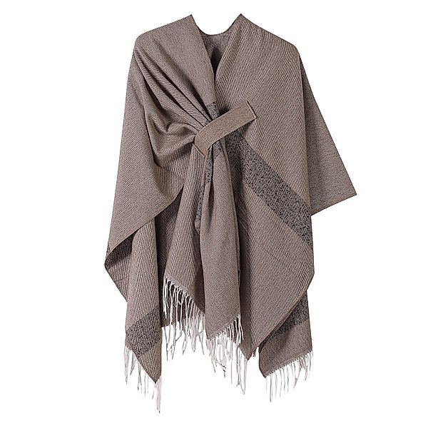 Refttenw Poncho Warm Elegant Poncho,Warmer Umhang,Mit günstig online kaufen