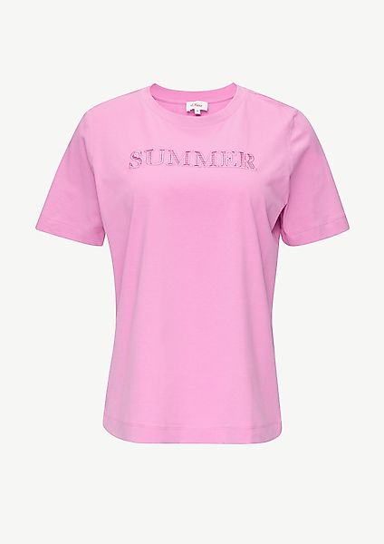 s.Oliver Kurzarmshirt Relaxed Fit-Shirt mit Schriftprint günstig online kaufen