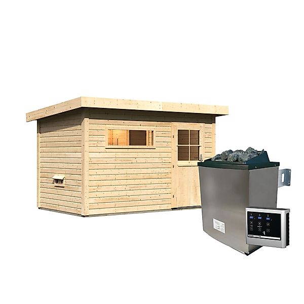 Chillroi Saunahaus Ondo 1 SET Naturbelassen mit Ofen 9kW Inklusive Kabel Da günstig online kaufen