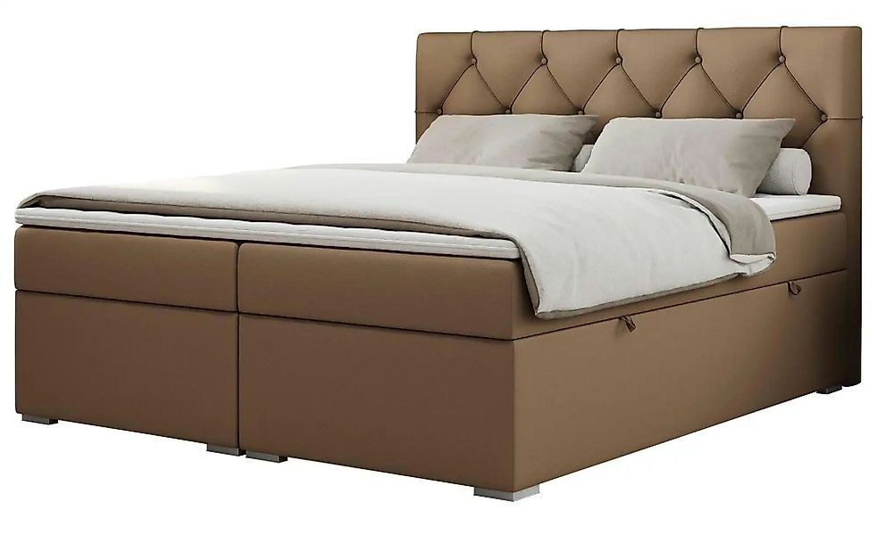 Boxbett mit Bettkasten Alda ¦ braun ¦ Maße (cm): B: 120 H: 118 Betten > Kom günstig online kaufen