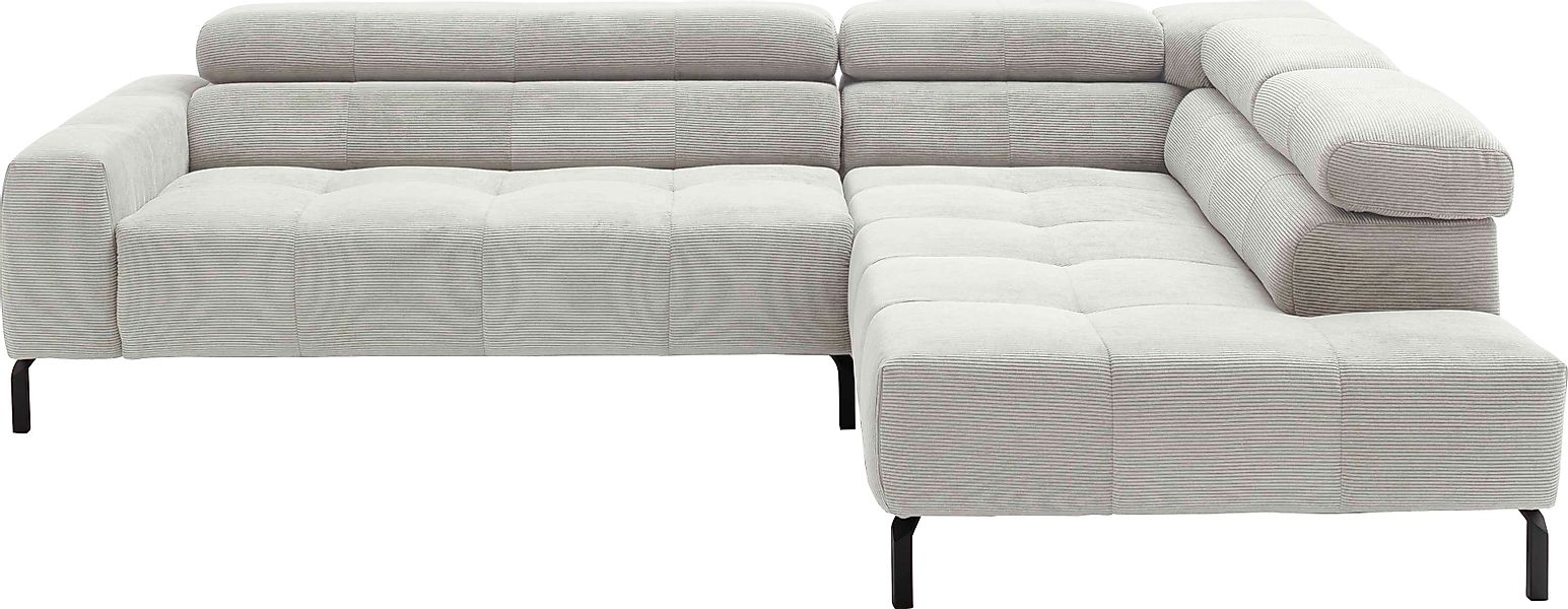 Places of Style Ecksofa »Cleveland, L-Form, incl. Kopfteilverstellung, Brei günstig online kaufen