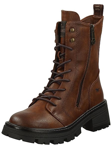Mustang Shoes Schnürstiefelette "Mustang Shoes Stiefelette Lederimitat" günstig online kaufen