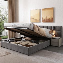 OKWISH Polsterbett Doppelbett Jugendbett Bett Stauraumbett günstig online kaufen
