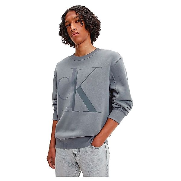 Calvin Klein Jeans Bold Spliced Rundhalsausschnitt Sweater S Fossil Grey günstig online kaufen