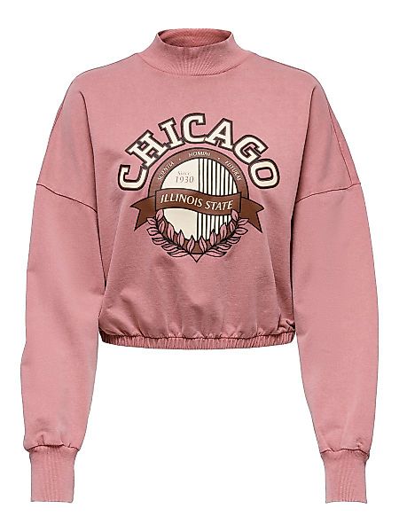 ONLY High Neck Sweatshirt Damen Pink günstig online kaufen