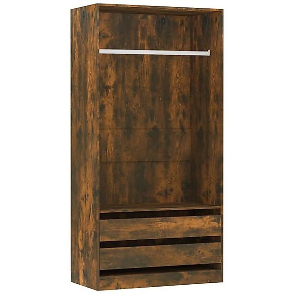 vidaXL Kleiderschrank Mehrzweckschrank Räuchereiche 100x50x200 cm Holzwerks günstig online kaufen
