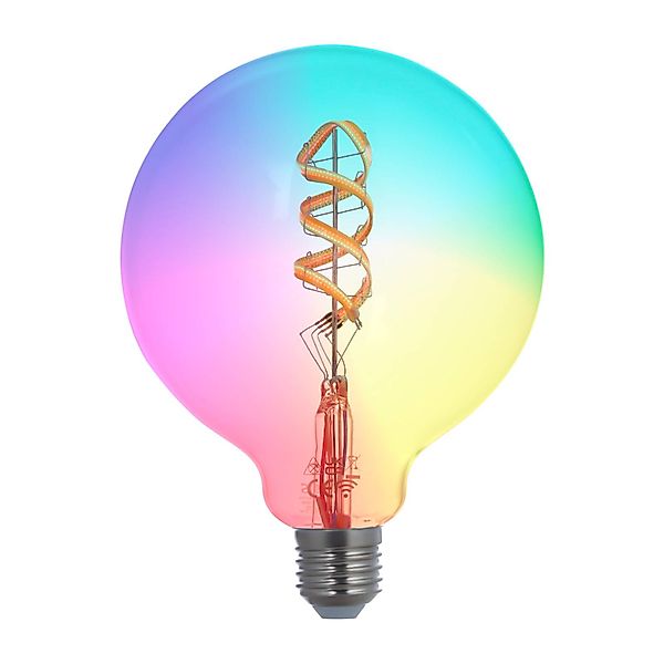 LUUMR Smart LED, E27, G125, 4W, RGB, Tuya, WLAN, klar, CCT günstig online kaufen