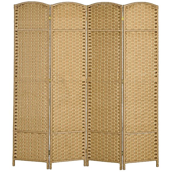 HOMCOM Paravent 4-teilig 160 x 170 cm Raumteiler Faltbar Trennwand aus Bamb günstig online kaufen