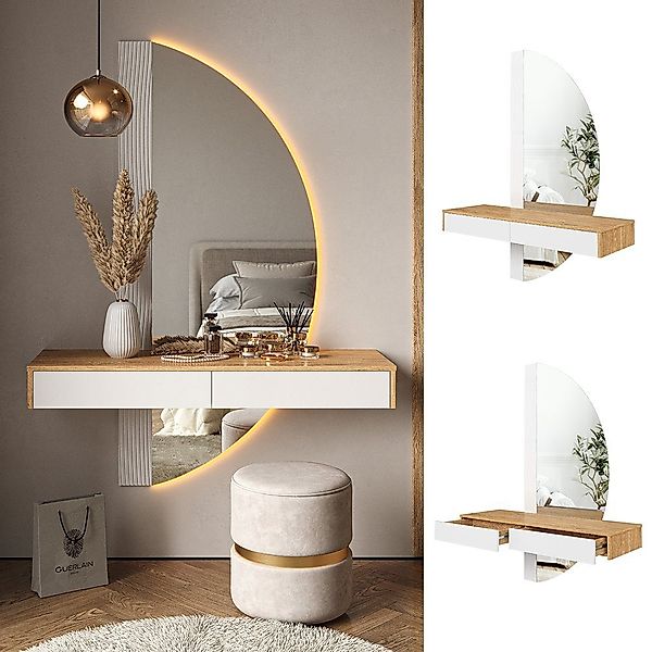 Vicco Schminktisch Melisa, Eiche/Weiß, 120 cm günstig online kaufen