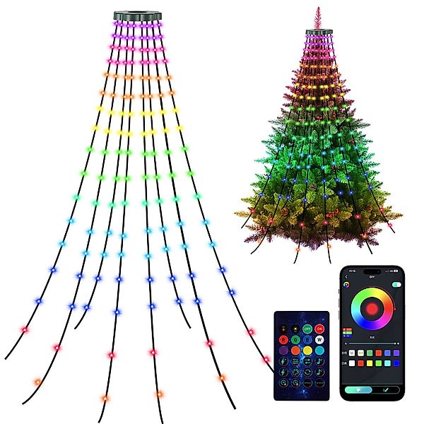 Clanmacy LED-Lichterkette LED Lichterkette Weihnachtsbaum Baummantel günstig online kaufen